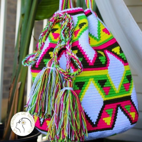 Original wayuu bag crossbody mochila handmade colombian - Picture 4 of 4